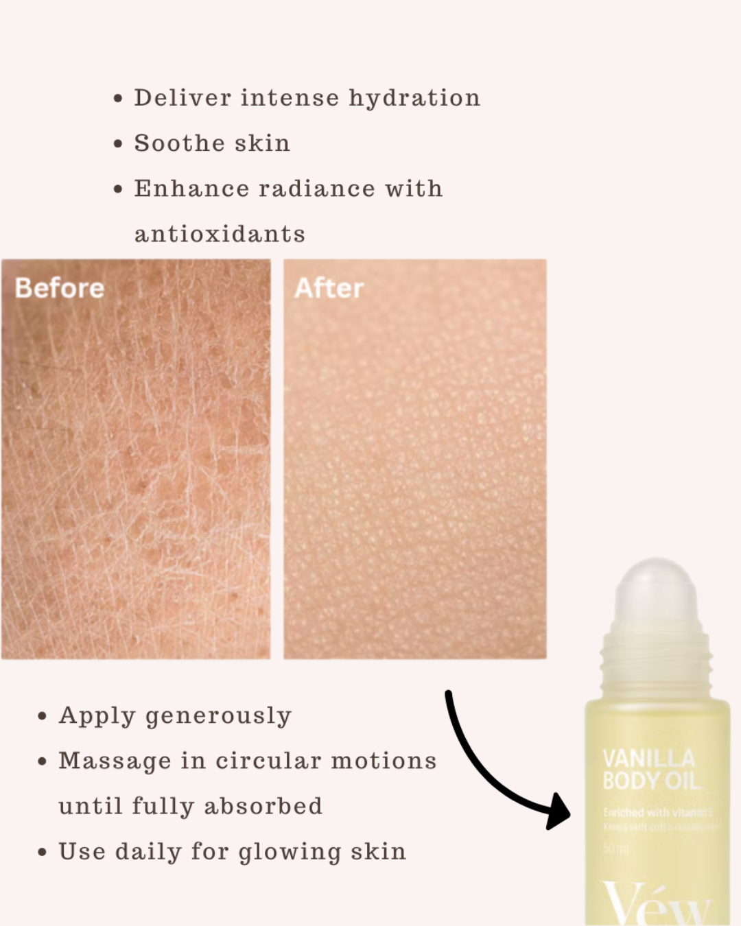 Vanilla Body Oil- Glow ritual with Vitamin E, Coconut & Lavender